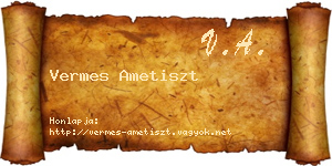 Vermes Ametiszt névjegykártya